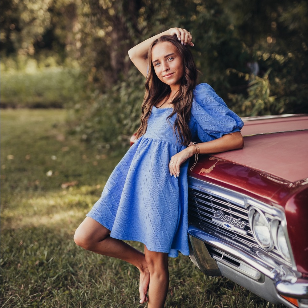 free people december sky mini dress